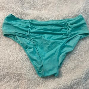 Victoria’s Secret turquoise ruched high waist bikini bottoms
